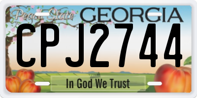 GA license plate CPJ2744