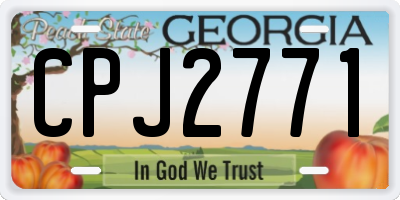 GA license plate CPJ2771