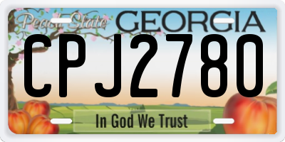 GA license plate CPJ2780