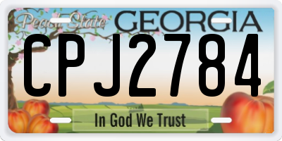 GA license plate CPJ2784