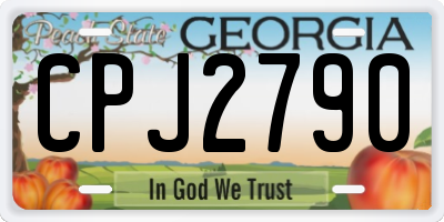 GA license plate CPJ2790