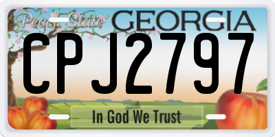 GA license plate CPJ2797