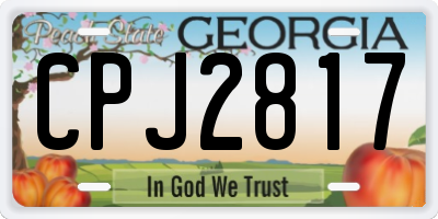 GA license plate CPJ2817