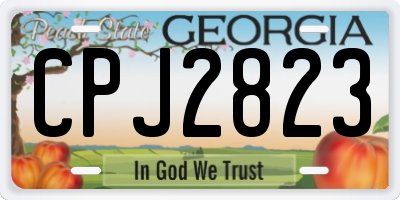 GA license plate CPJ2823