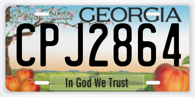 GA license plate CPJ2864