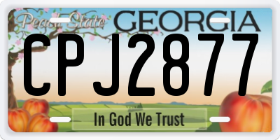 GA license plate CPJ2877