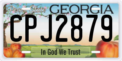 GA license plate CPJ2879