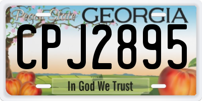 GA license plate CPJ2895