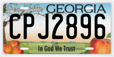GA license plate CPJ2896
