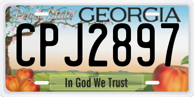 GA license plate CPJ2897