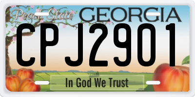 GA license plate CPJ2901