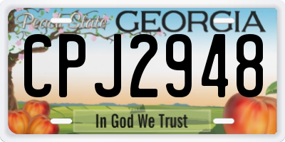 GA license plate CPJ2948
