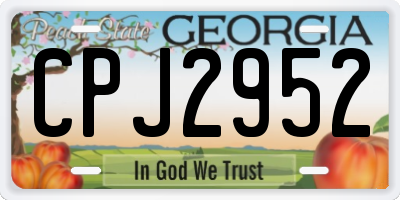 GA license plate CPJ2952