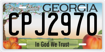 GA license plate CPJ2970