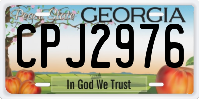 GA license plate CPJ2976