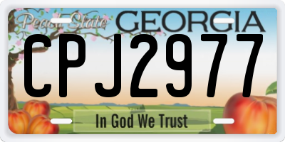 GA license plate CPJ2977
