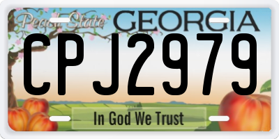 GA license plate CPJ2979