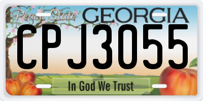 GA license plate CPJ3055