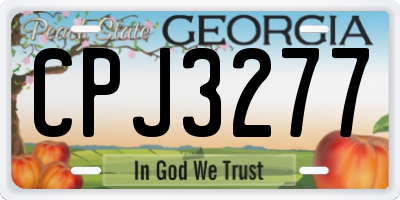 GA license plate CPJ3277