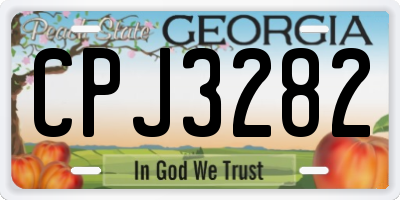 GA license plate CPJ3282