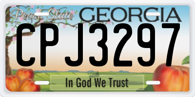 GA license plate CPJ3297