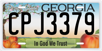 GA license plate CPJ3379