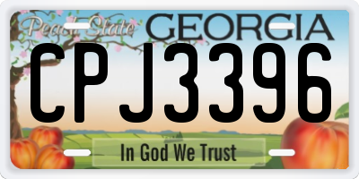 GA license plate CPJ3396