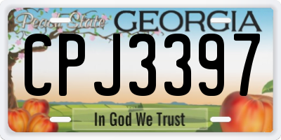 GA license plate CPJ3397