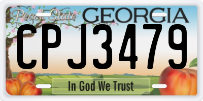 GA license plate CPJ3479