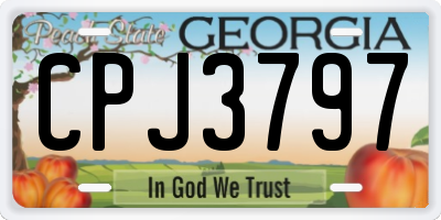 GA license plate CPJ3797