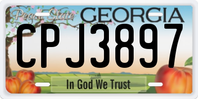 GA license plate CPJ3897