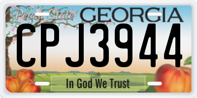 GA license plate CPJ3944