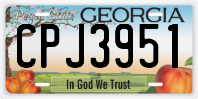 GA license plate CPJ3951