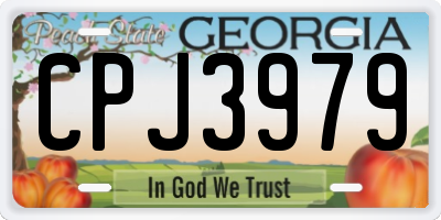 GA license plate CPJ3979