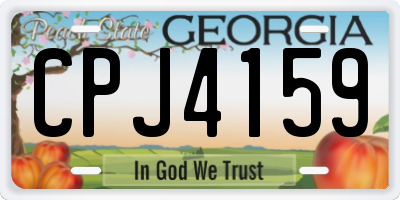 GA license plate CPJ4159