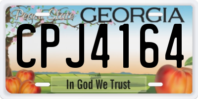 GA license plate CPJ4164