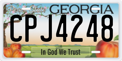 GA license plate CPJ4248