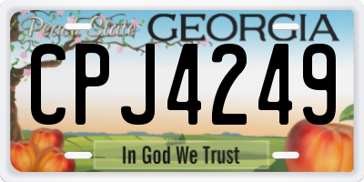 GA license plate CPJ4249