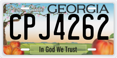 GA license plate CPJ4262