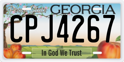 GA license plate CPJ4267