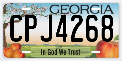 GA license plate CPJ4268