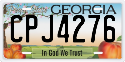 GA license plate CPJ4276