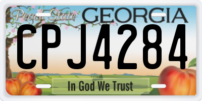 GA license plate CPJ4284