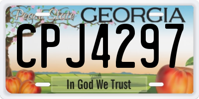 GA license plate CPJ4297