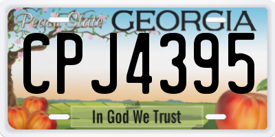GA license plate CPJ4395