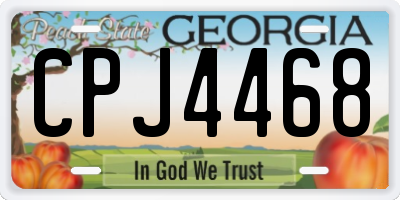 GA license plate CPJ4468