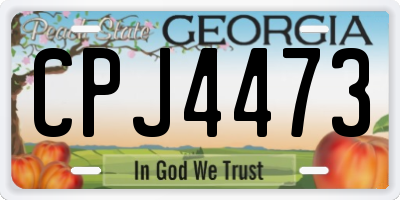 GA license plate CPJ4473