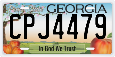 GA license plate CPJ4479