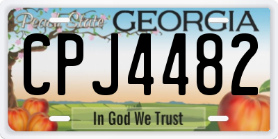 GA license plate CPJ4482