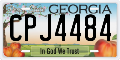 GA license plate CPJ4484